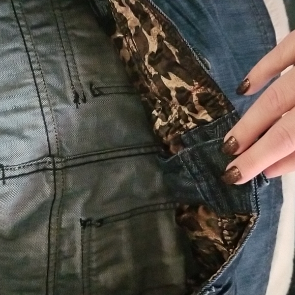 X2 Denim Mini Skirt Sz 12 - Picture 3 of 6